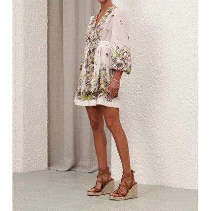 Elegant Spring Floral Short Dress