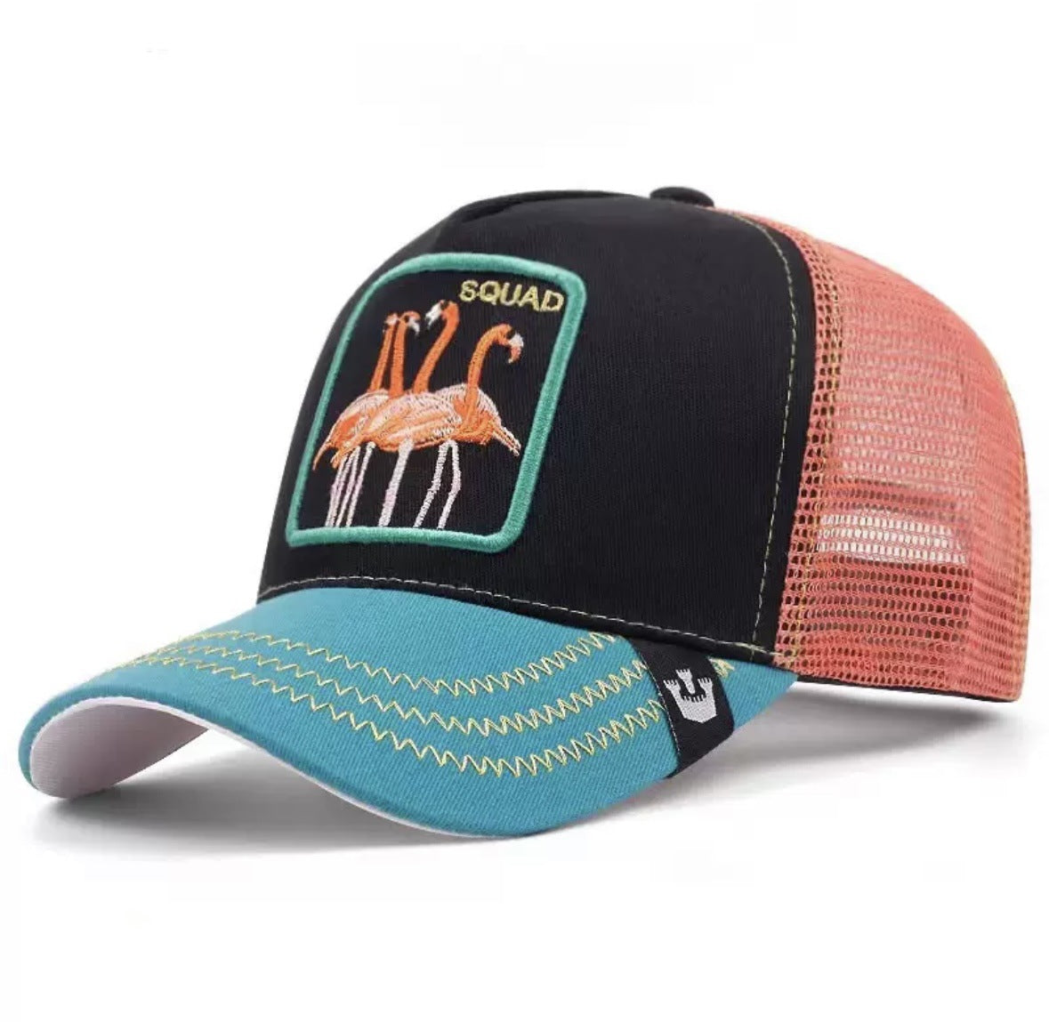 Animal Mesh Embroidery Baseball Cap Sunscreen