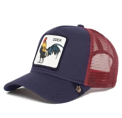 Animal Mesh Embroidery Baseball Cap Sunscreen
