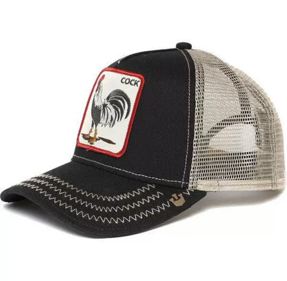 Animal Mesh Embroidery Baseball Cap Sunscreen