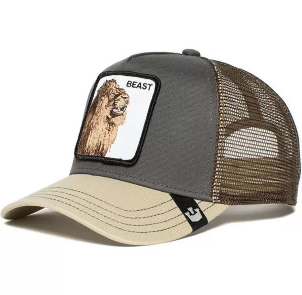 Animal Mesh Embroidery Baseball Cap Sunscreen