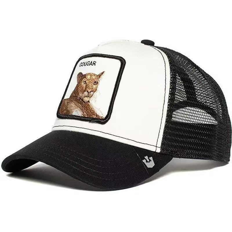 Animal Mesh Embroidery Baseball Cap Sunscreen