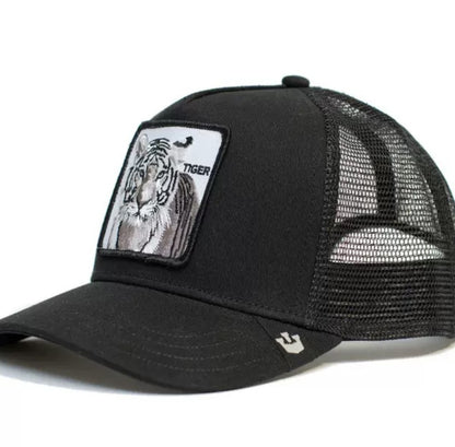 Animal Mesh Embroidery Baseball Cap Sunscreen