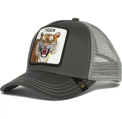 Animal Mesh Embroidery Baseball Cap Sunscreen