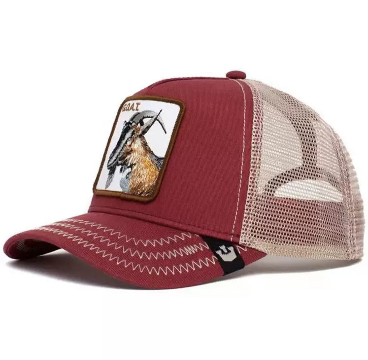 Animal Mesh Embroidery Baseball Cap Sunscreen