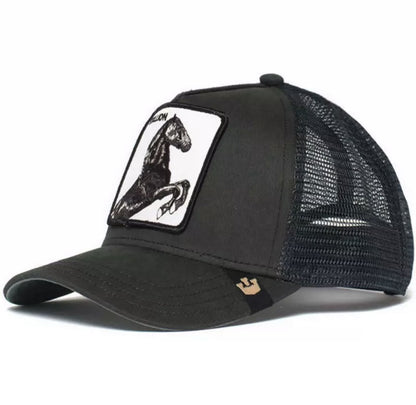 Animal Mesh Embroidery Baseball Cap Sunscreen