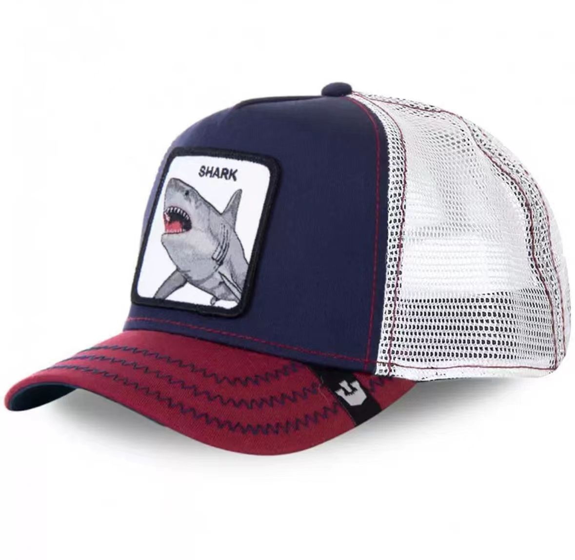 Animal Mesh Embroidery Baseball Cap Sunscreen