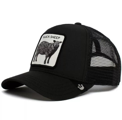 Animal Mesh Embroidery Baseball Cap Sunscreen