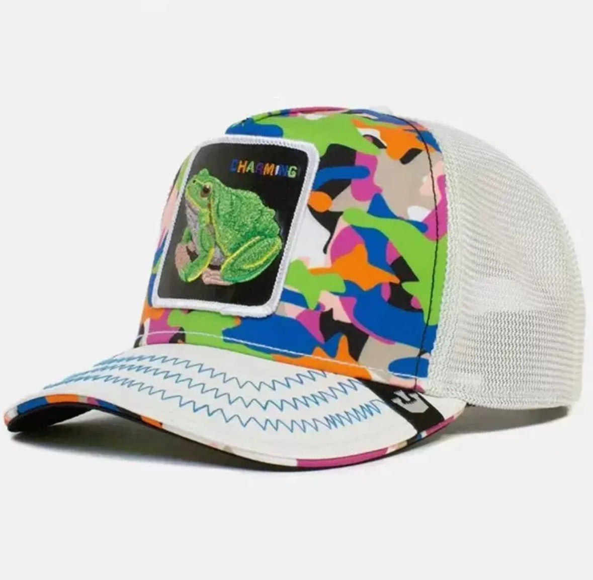 Animal Mesh Embroidery Baseball Cap Sunscreen