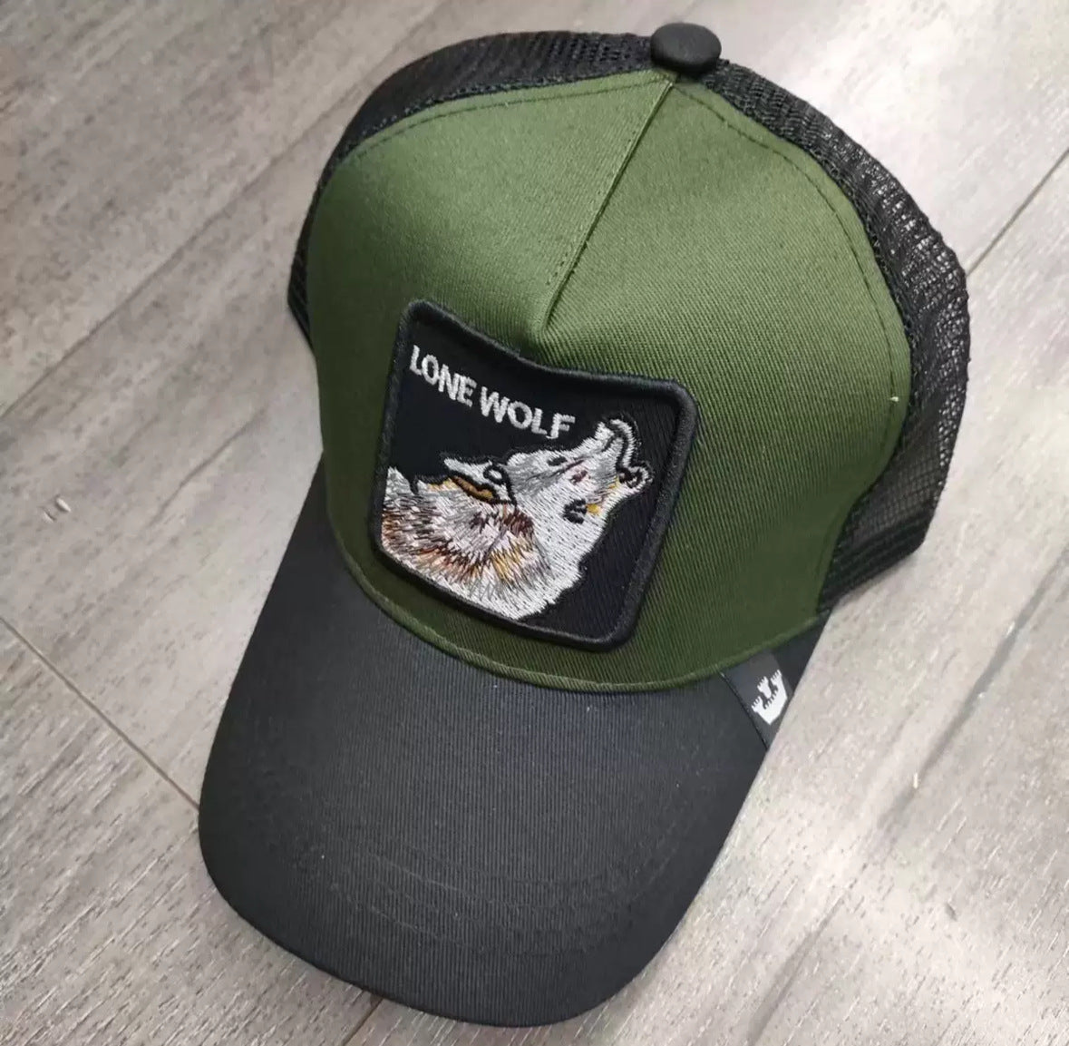 Animal Mesh Embroidery Baseball Cap Sunscreen