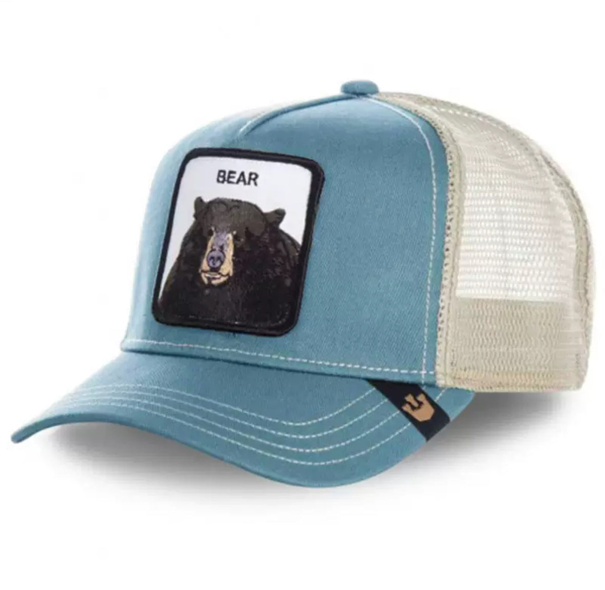 Animal Mesh Embroidery Baseball Cap Sunscreen