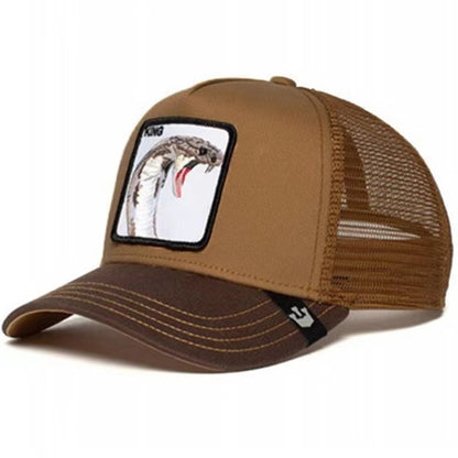 Animal Mesh Embroidery Baseball Cap Sunscreen
