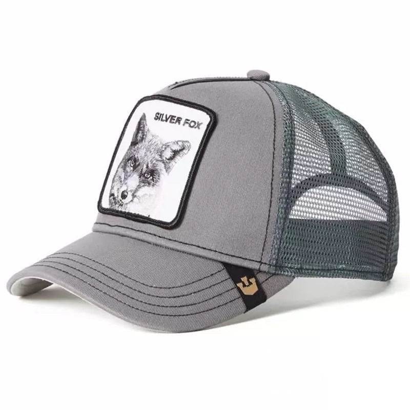 Animal Mesh Embroidery Baseball Cap Sunscreen