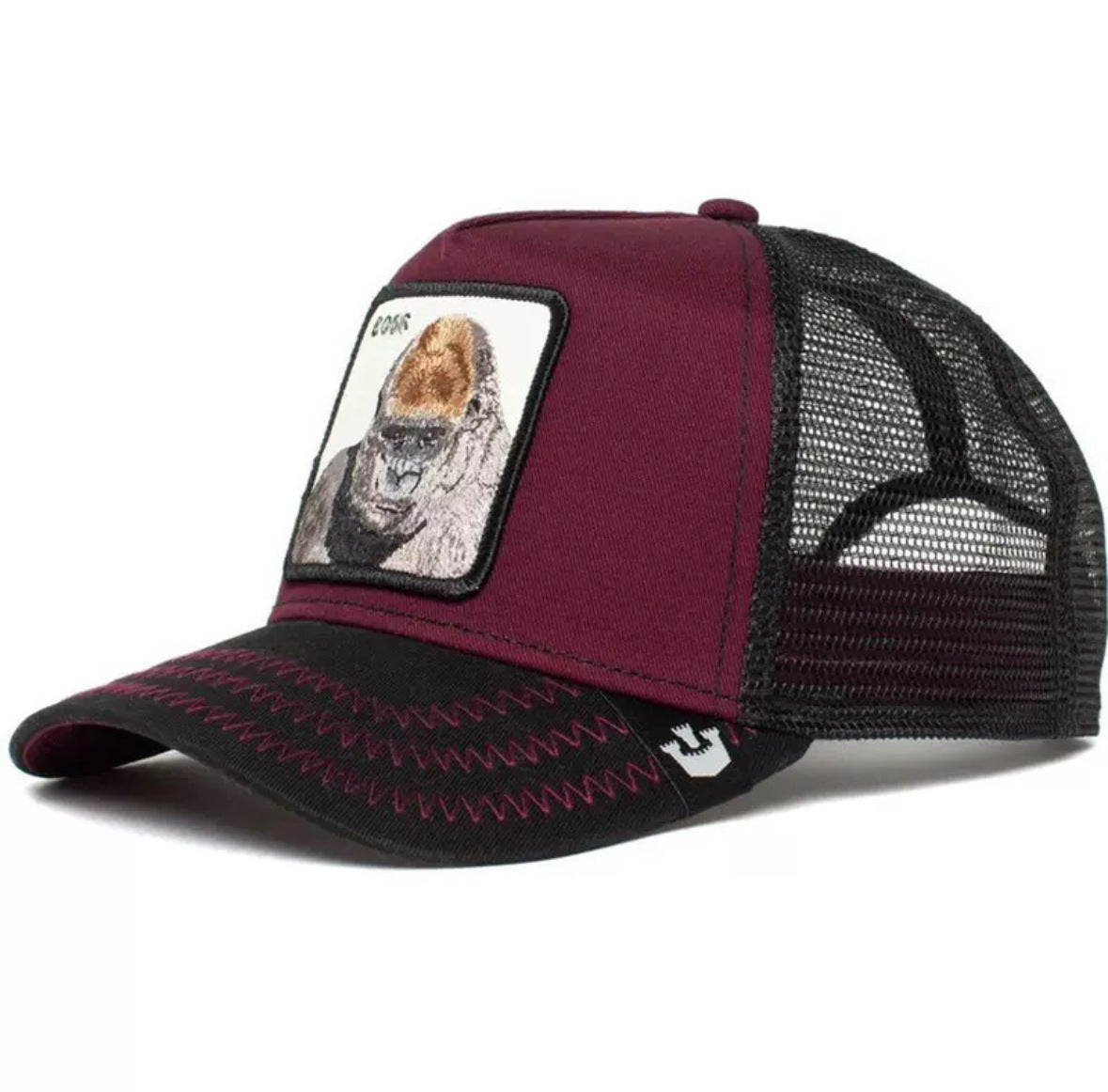 Animal Mesh Embroidery Baseball Cap Sunscreen