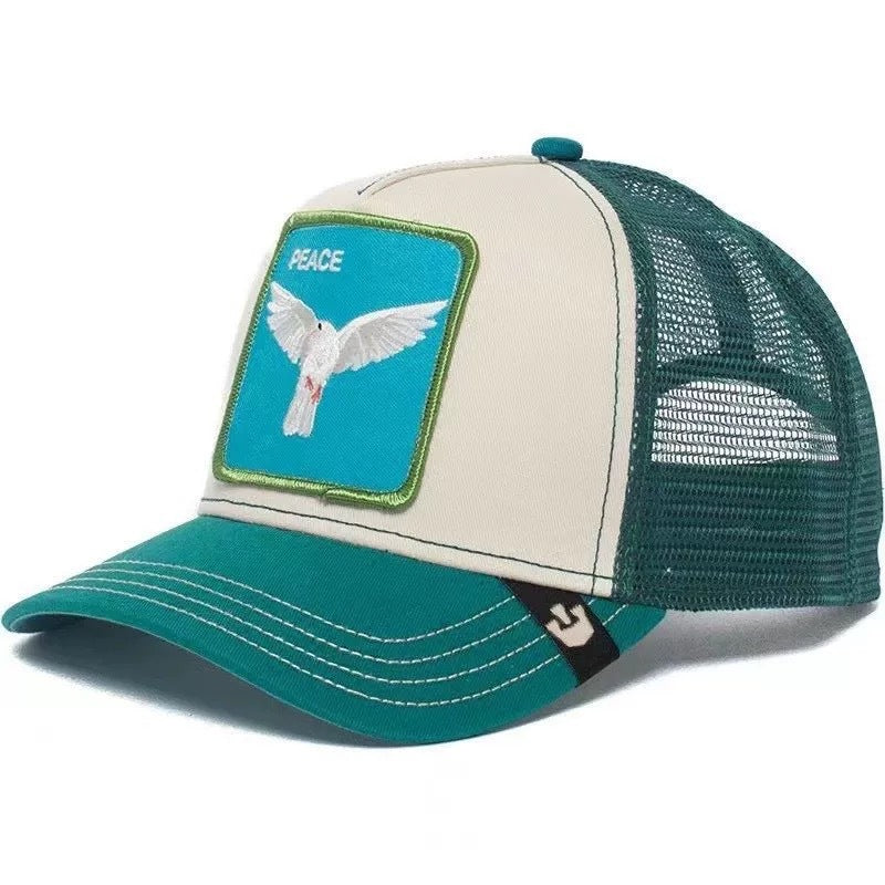 Animal Mesh Embroidery Baseball Cap Sunscreen