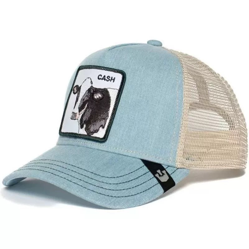 Animal Mesh Embroidery Baseball Cap Sunscreen