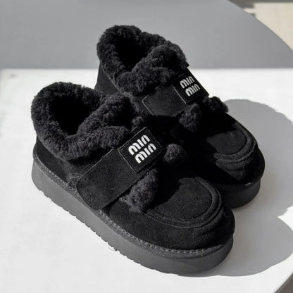 Round Toe Fleece-lined Snow Boots