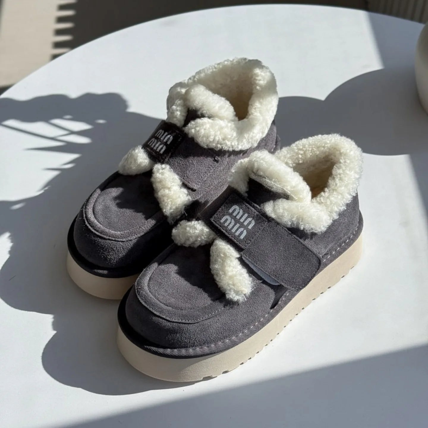 Round Toe Fleece-lined Snow Boots