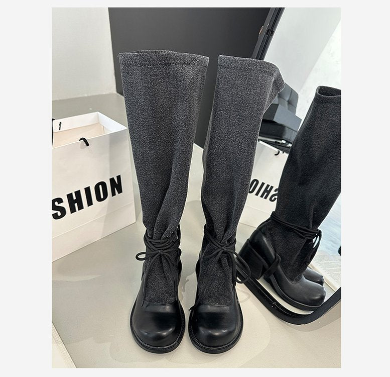 Vintage Strappy Knights Boots