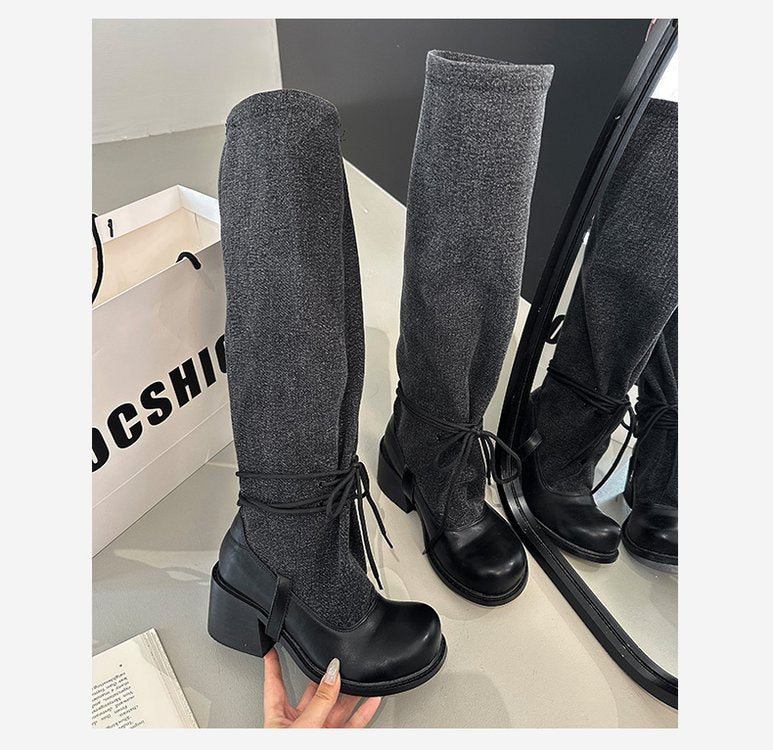 Vintage Strappy Knights Boots