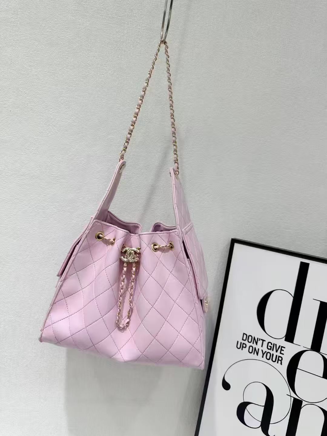 Suede Quilted Hobo Bag
