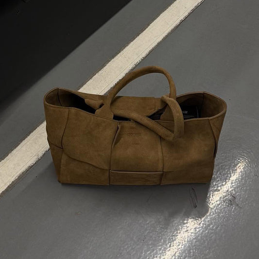 Patchwork Large Suede Tote Bag