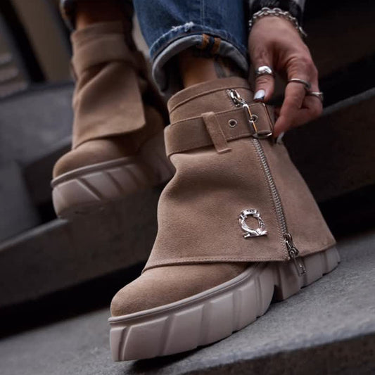 Thick-soled Trouser Boots