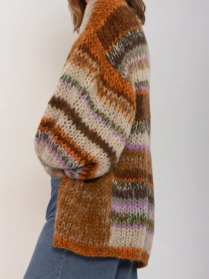 Loose Balloon Sleeves Sweater Cardigan