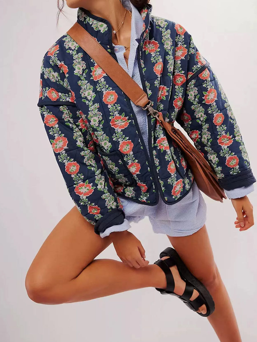 Printed Cotton Loose Coat