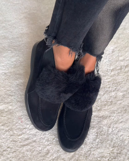 Thickened Warm Casual Frosted Solid Snow Boots