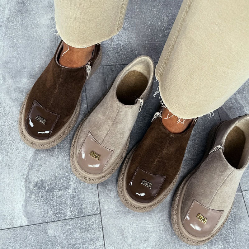 Comfortable Side Zip Flats