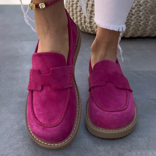 Casual Frosted Round-toe Loafers