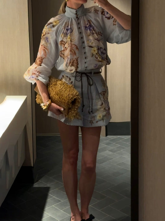 Placement Print Stand Collar Two Pieces Set
