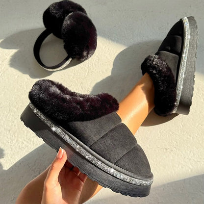 Crystal Trim Soft Touch Slippers