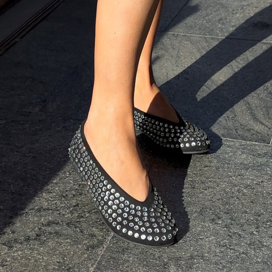 Rhinestone Sparkle Flat Shoes