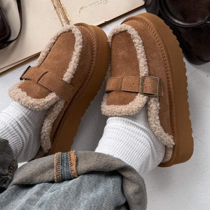 Comfortable Platform Velvet Slippers