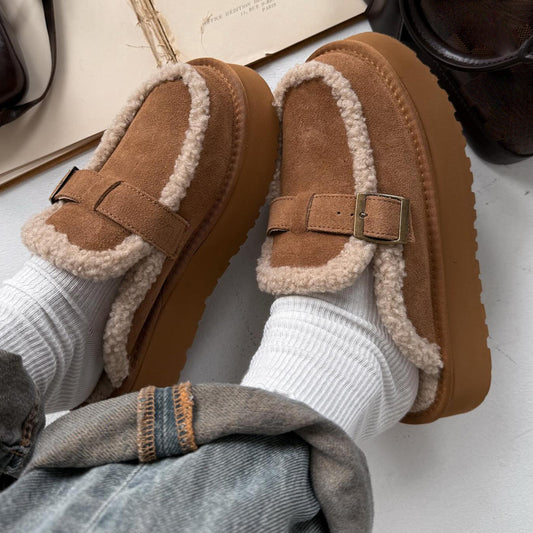 Comfortable Platform Velvet Slippers