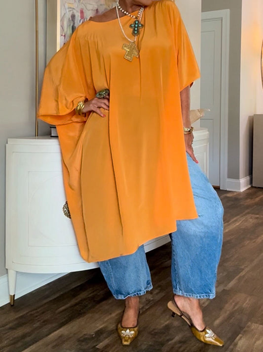 Asymmetric Hem Maxi Tunic