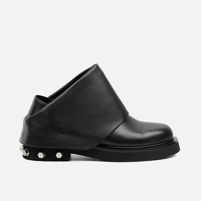 Fashion Round Head Studded Boots