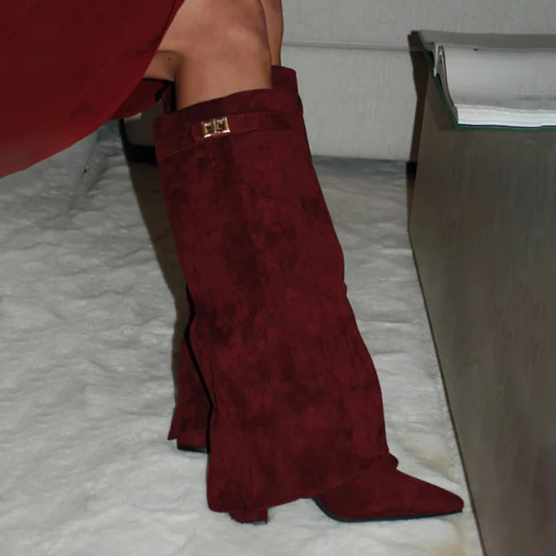 Solid Color High Boots