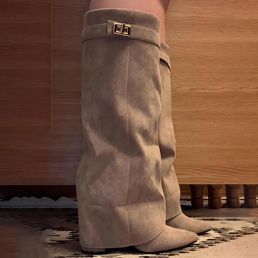 Solid Color High Boots