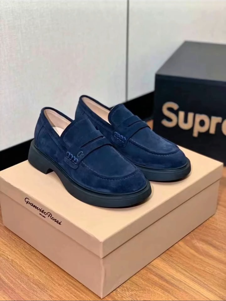 Leather Loafer-Style Ankle Boots