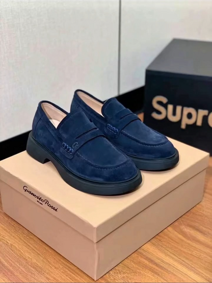 Leather Loafer-Style Ankle Boots