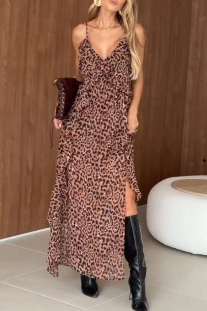 Leopard Print Maxi Dress