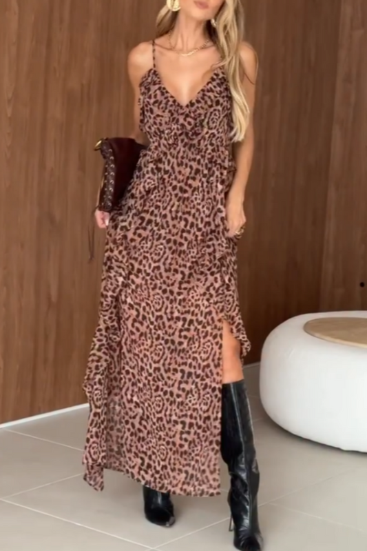 Leopard Print Maxi Dress