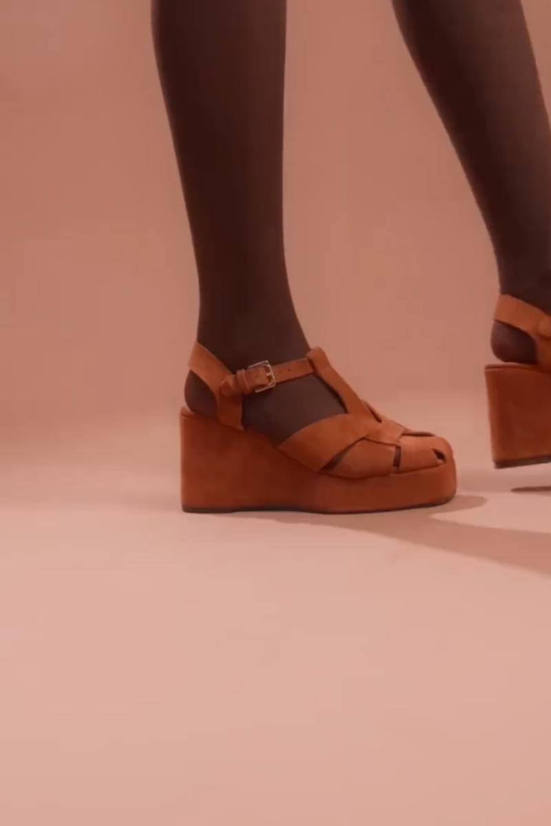 Chunky Tan Platform Sandals