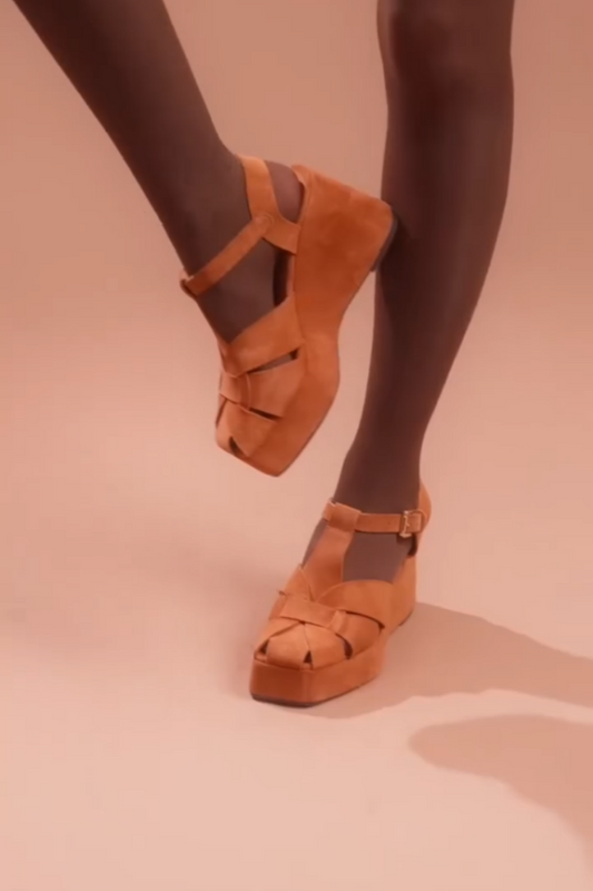 Chunky Tan Platform Sandals