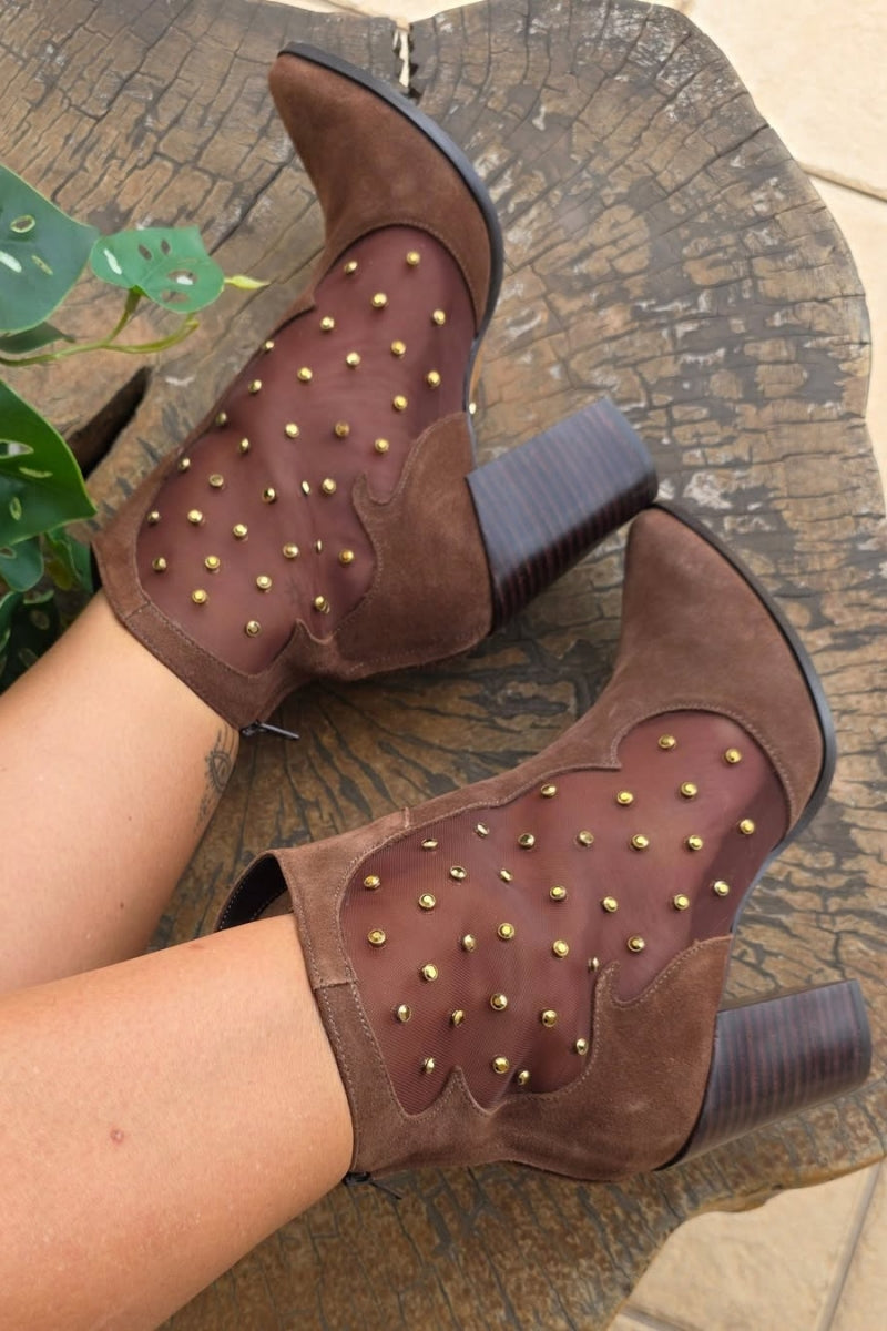 Brown Suede Ankle Boots