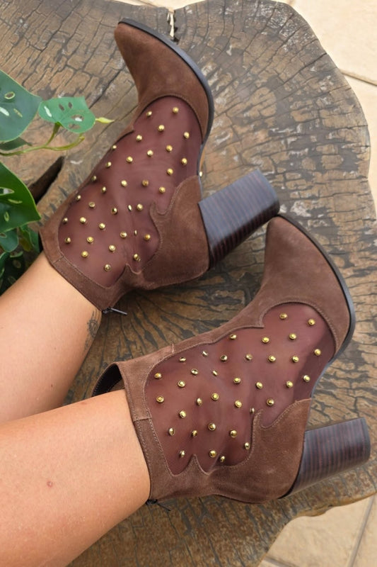 Brown Suede Ankle Boots