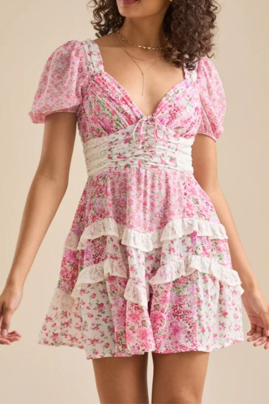 Floral Print Mini Dress